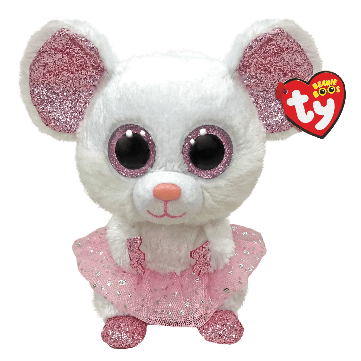 TY Nina White Mouse Medium 1 TY Nina White Mouse Medium
