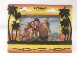Orange Sunset Ceramic Photo Frame 4x6"