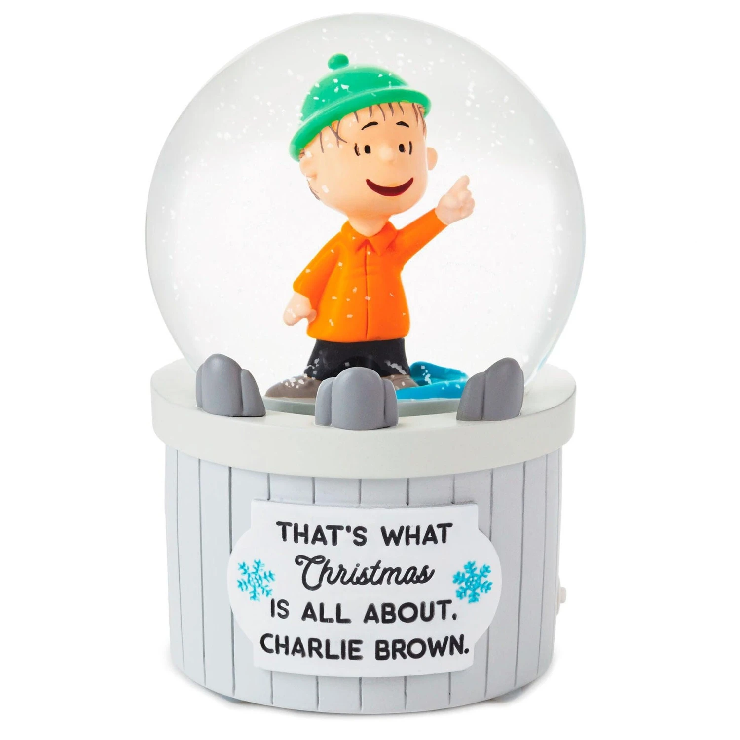 Hallmark Peanuts® Linus Nativity Speech Snow Globe With Sound And Light 1 Hallmark Peanuts® Linus Nativity Speech Snow Globe With Sound And Light