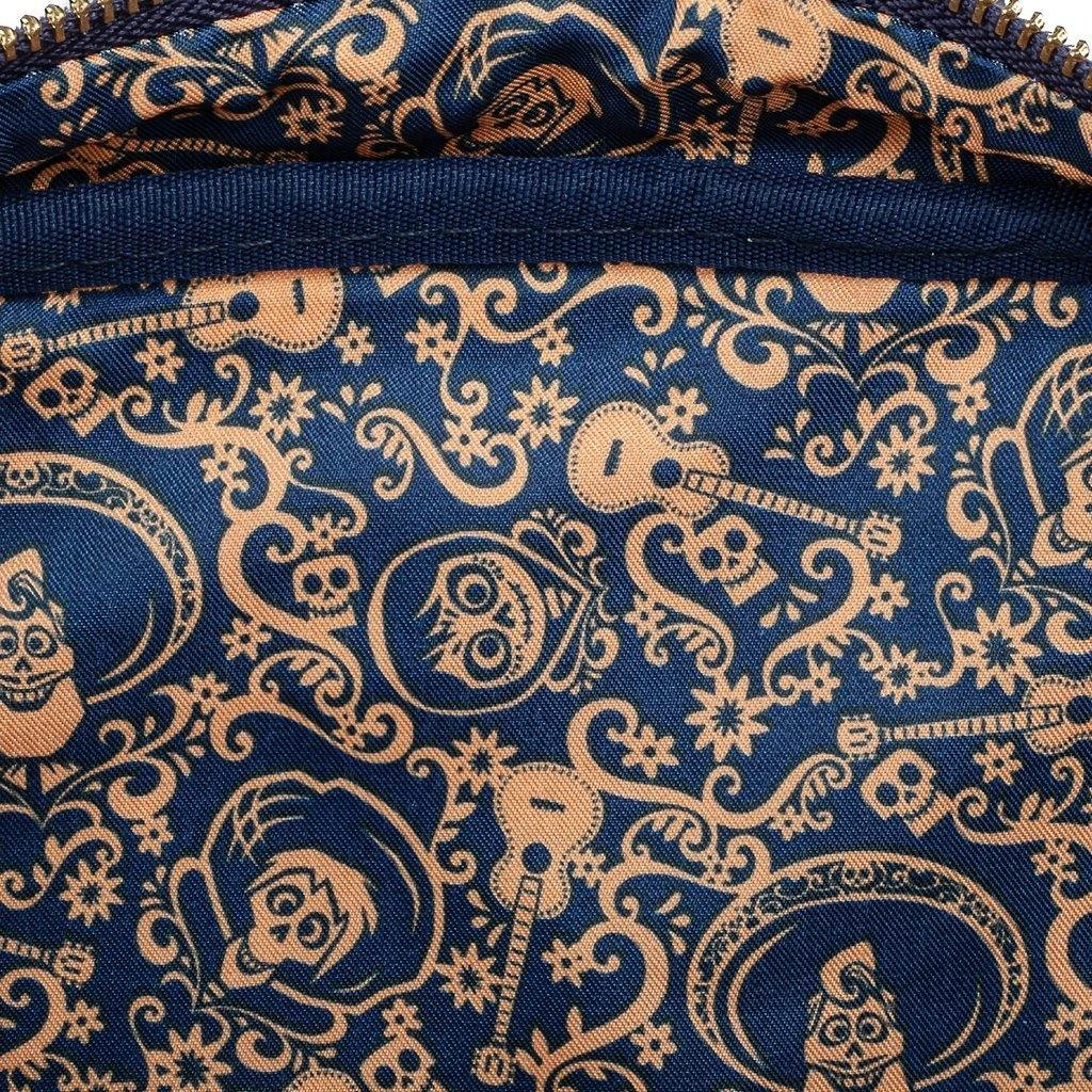 LOUNGEFLY Pixar Coco Marigold Bridge Guitar Strap Crossbody 2 LOUNGEFLY Pixar Coco Marigold Bridge Guitar Strap Crossbody - Image 2