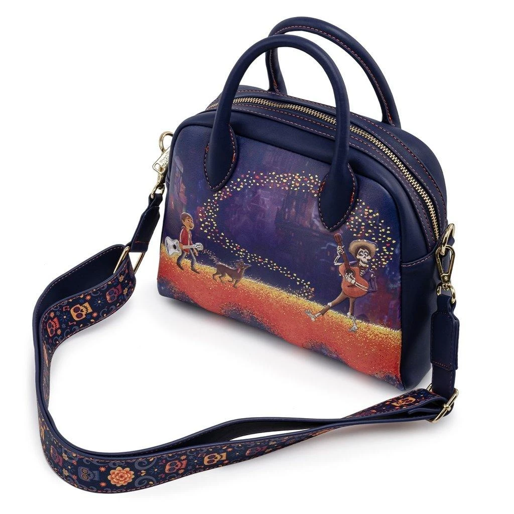LOUNGEFLY Pixar Coco Marigold Bridge Guitar Strap Crossbody 3 LOUNGEFLY Pixar Coco Marigold Bridge Guitar Strap Crossbody - Image 3