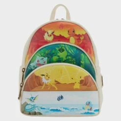 LOUNGEFLY Pokémon Elements Triple Pocket Mini Backpack