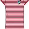Red And White Striped Minnie Mouse Nightgown, Favorite Character Disney Sleepwear And Night Shirt For Juniors