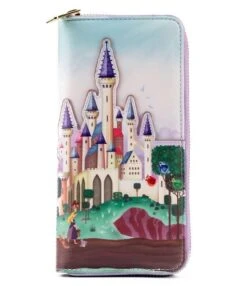 LOUNGEFLY Sleeping Beauty Castle Zip Around Wallet