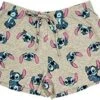 Soft Lilo And Stitch Faces Grey Pajama Shorts For Women