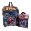 Spiderman 16" Backpack 4pc Set With Lunch Kit, Key