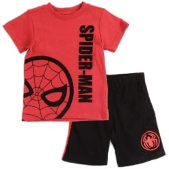 Spiderman Toddler 2 Piece T- Shirt And Shorts Set For Boys