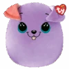 TY Squish-a-Boo Bitsy Purple Dog 14"
