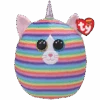 TY Squish-a-Boo Heather Pastel Striped Cat 14"