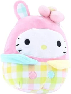 Squishmallows 8" Hello Kitty Spring 2023 Gingham With Bunny Ears