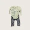 Star Wars 3 Piece Baby Yoda-Grogu Bodysuit, T-Shirt, Sweatpants
