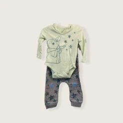 Star Wars 3 Piece Baby Yoda-Grogu Bodysuit, T-Shirt, Sweatpants