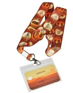 LOUNGEFLY Star Wars Lands Jakku Lanyard With Card Holder & 4 Pins