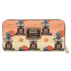 LOUNGEFLY Star Wars The Mandalorian Bantha Zip Around Wallet -Toys Gift Store star wars the mandalorian bantha zip around wallet 3