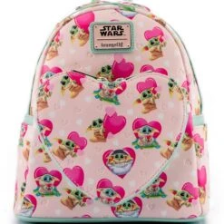 LOUNGEFLY Star Wars: The Mandalorian Grogu Valentines Mini-Backpack