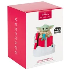 Hallmark Star Wars: The Mandalorian™ Grogu™ Greetings Ornament With Sound And Motion -Toys Gift Store star wars the mandaloriantm grogutm greetings ornament with sound and motion 3 33074594283704