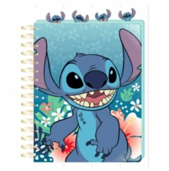 Stitch Tab Journal Notebook, Spiral Bound, 96 Lined Pages, 8 X 7 Inches, Blue