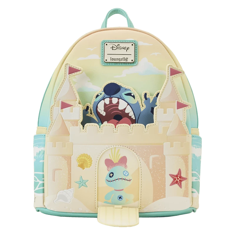 LOUNGEFLY Stitch Sandcastle Beach Surprise Mini Backpack 1 LOUNGEFLY Stitch Sandcastle Beach Surprise Mini Backpack