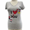 Tee Heather/Red Mickey And Minnie Heart