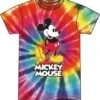 Tie Dye Mickey Mouse Classic Pose T-Shirt For Adults