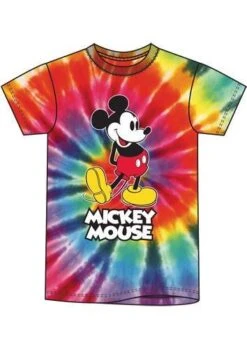 Tie Dye Mickey Mouse Classic Pose T-Shirt For Adults