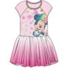 Toddler Girls Minnie With Floral Tutu Dress, Light Pink