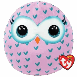 Ty Squish-A-Boo Plush Winks Pink Owl