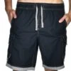 US Apparel Men's Islander Board Shorts, Black