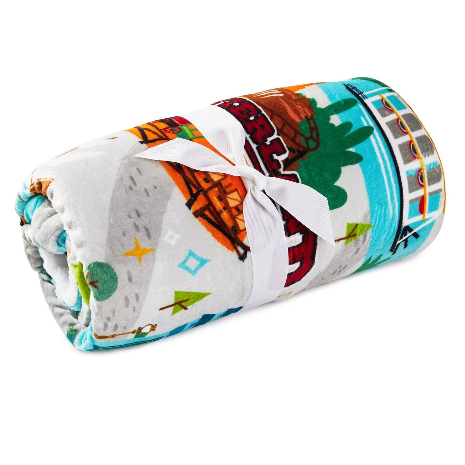 Hallmark Walt Disney World 50th Anniversary Magic Kingdom Map Throw Blanket, 50x60 1 Hallmark Walt Disney World 50th Anniversary Magic Kingdom Map Throw Blanket, 50x60