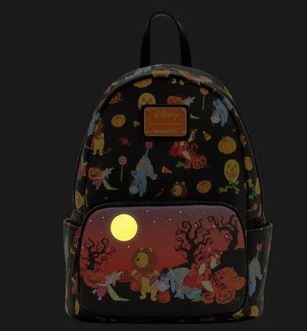 LOUNGEFLY Winnie The Pooh Halloween Group Glow Mini Backpack 2 LOUNGEFLY Winnie The Pooh Halloween Group Glow Mini Backpack - Image 2