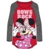Youth Girls Bows Rock Minnie Long Sleeve Tee