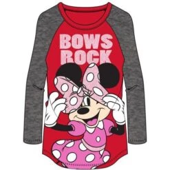 Youth Girls Bows Rock Minnie Long Sleeve Tee