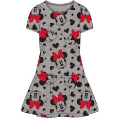 Youth Minnie Mouse All Over Print Dress, Gray
